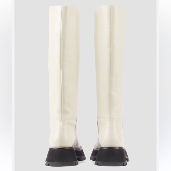 NEW $700 PHILLIP LIM 3x1 KATE  WHITE BLACK Lug Sole Tube Boot 10 41 LEATHER HOT - Picture 5 of 17